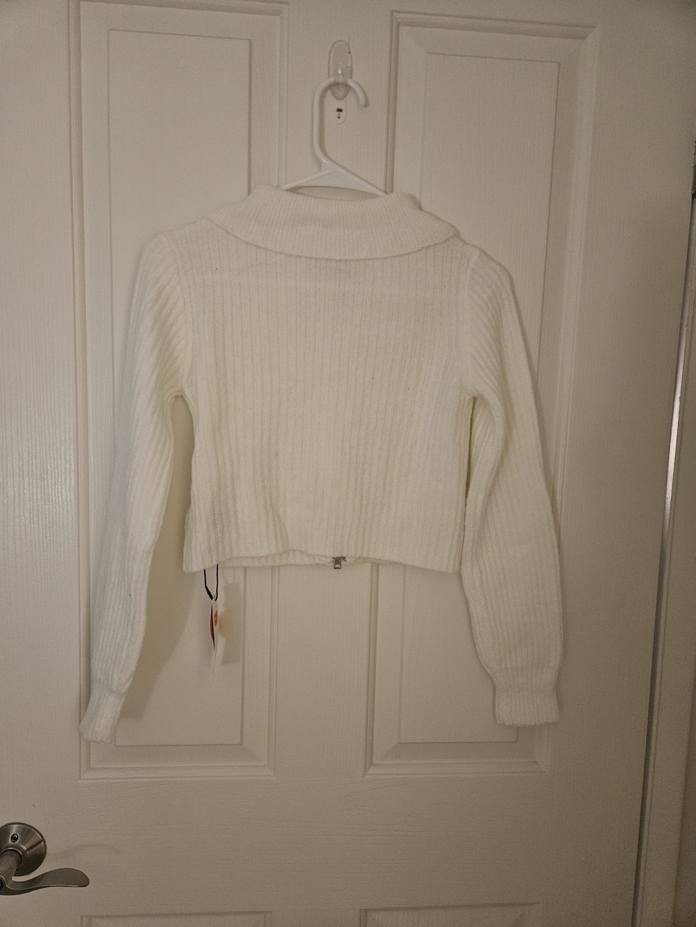 Cider Cream Ribbed Double Zipper Sweater - Picture 2 of 5